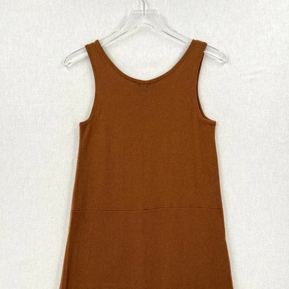 EVERLANE The Cashmere Jumpsuit Womens Small Brown Sleeveless Wide Strap Knit - Picture 7 of 16